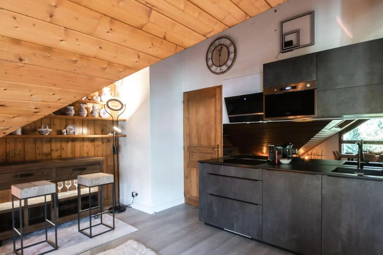 شقة شامونكس  في Superb Apt Chalet Style At The Foot Of The Slopes