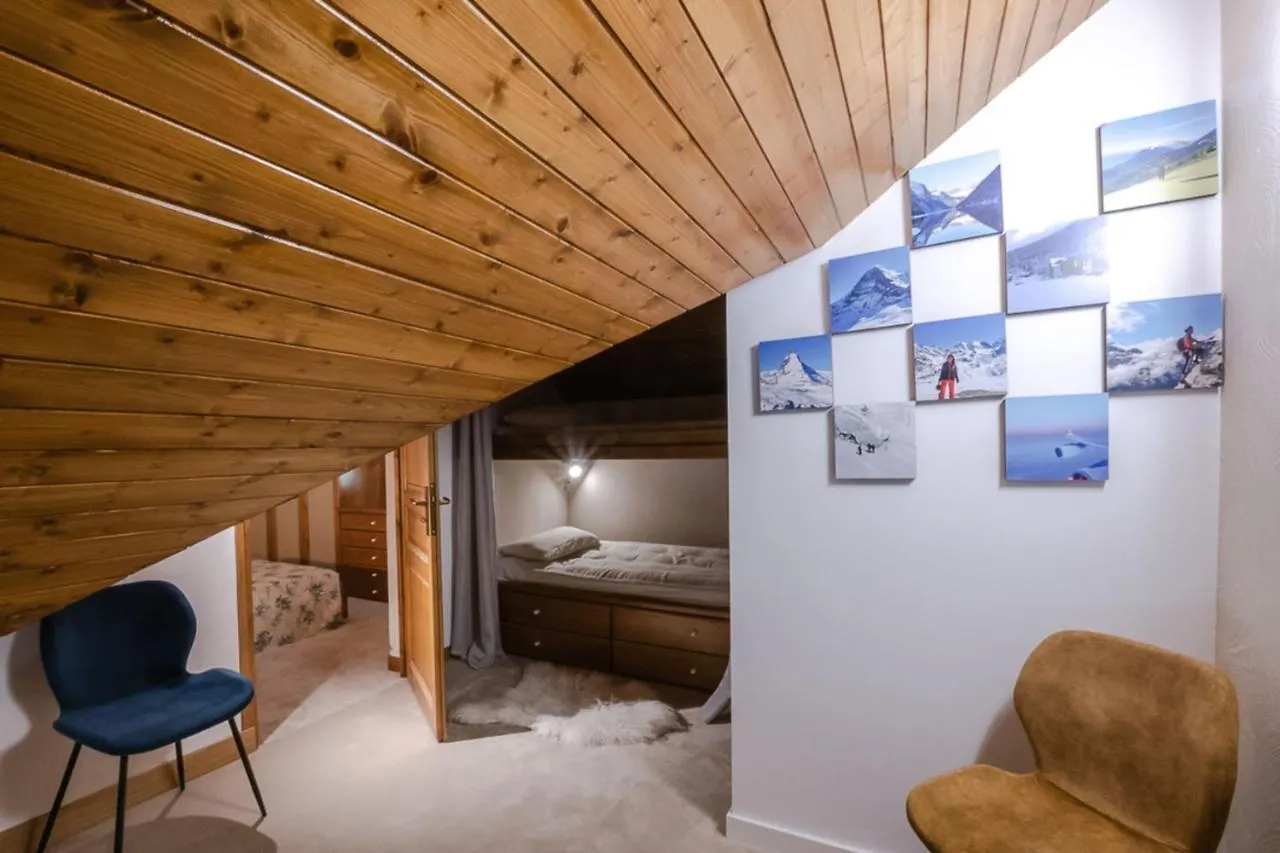 شقة شامونكس  في Superb Apt Chalet Style At The Foot Of The Slopes