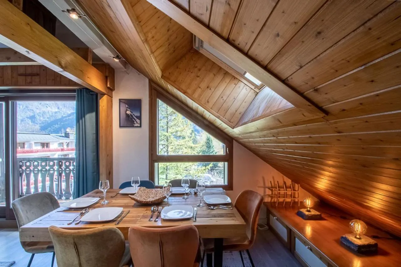 شقة شامونكس  في Superb Apt Chalet Style At The Foot Of The Slopes 0*,